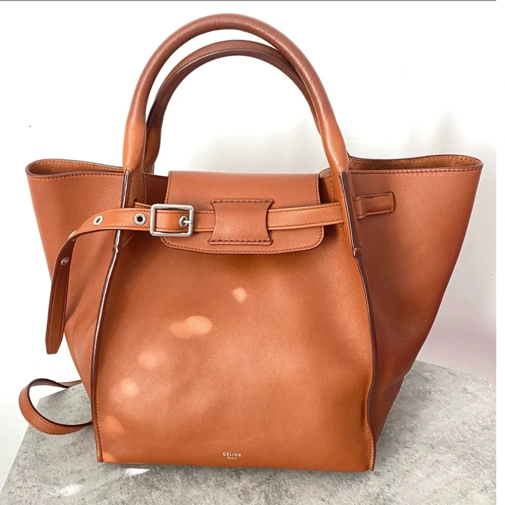 EUC Celine Cognac Brown Small Big Bag Two-Way Bag - Picture 12 of 13